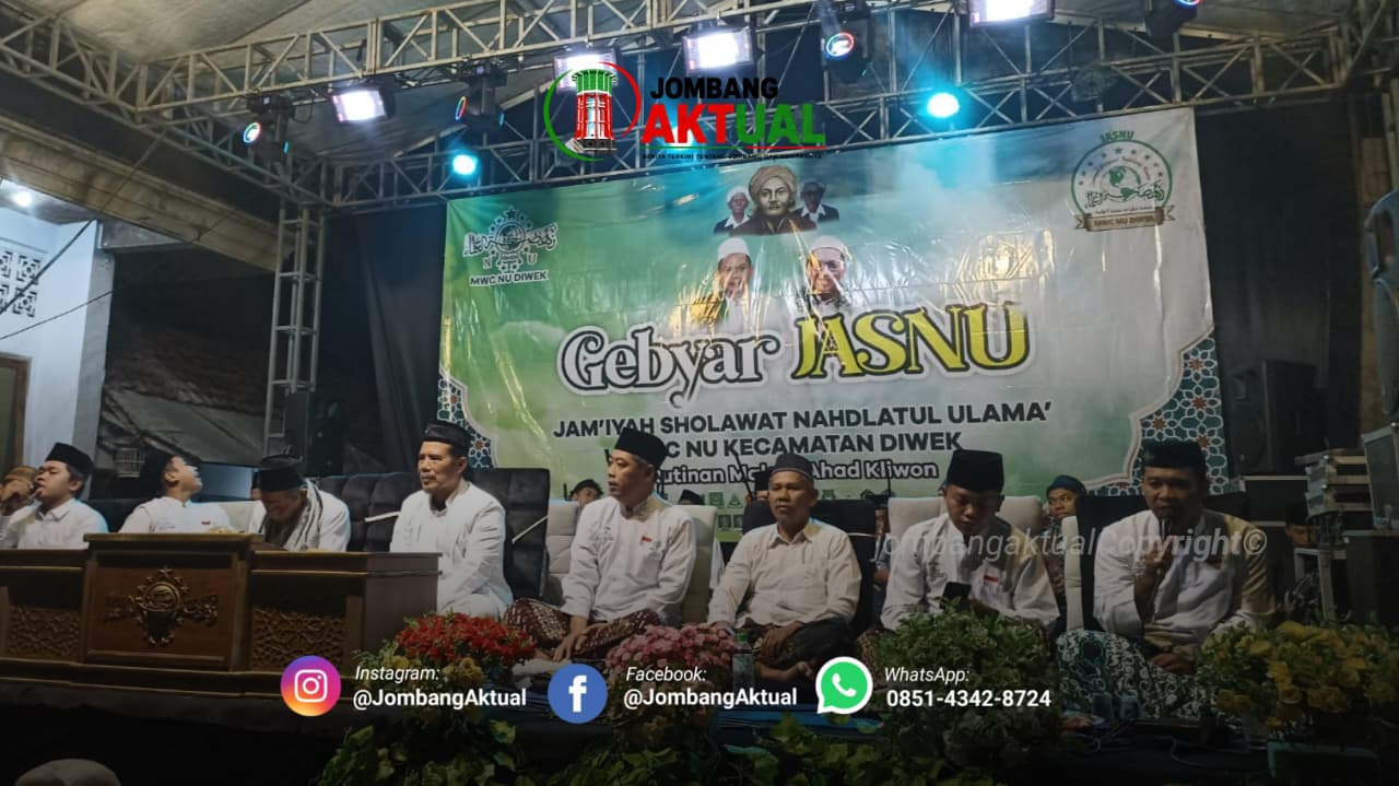 Antusias, Gebyar Shalawat JASNU di Dusun Tebon Desa Keras Kecamatan Diwek Jombang